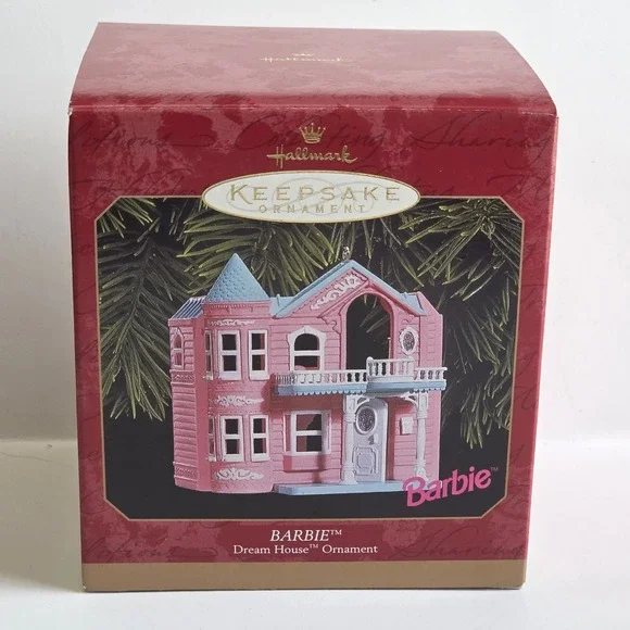1999 Hallmark BARBIE DREAMHOUSE Ornament All Original Packaging New Open Box - Picture 2 of 6